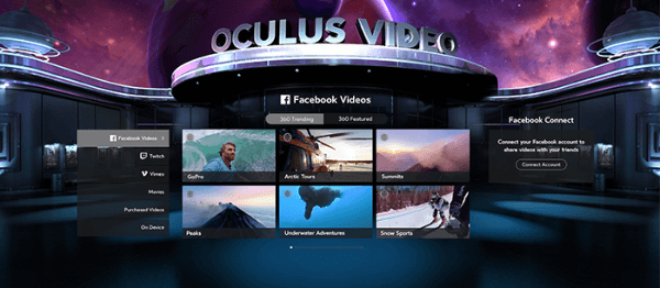 Facebook Oculus soziale Funktionen