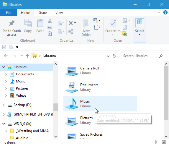 Windows 10-Tipp: Lassen Sie Bibliotheken im Datei-Explorer anzeigen
