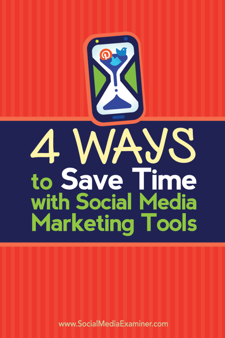 4 Möglichkeiten, mit Social Media Marketing Tools Zeit zu sparen: Social Media Examiner
