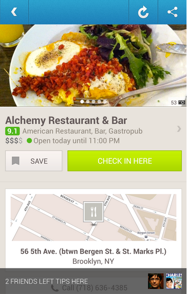 foursquare android update