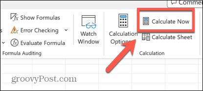 Excel-Schaltfläche „Jetzt berechnen“.