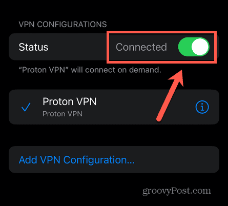 iPhone Switch mit VPN-Verbindung