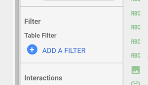 Verwenden Sie Google Data Studio, um Ihre Facebook-Anzeigen zu analysieren. Schritt 17: Option zum Hinzufügen eines Filters unter Filter- und Tabellenfilter