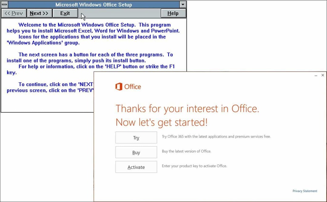 Ein Blick auf 25 Jahre Microsoft Office (damals und heute)