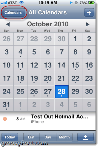 Hotmail iPhone Kalender