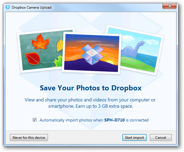 Deaktivieren Sie das automatische Speichern Ihrer Fotos in Dropbox