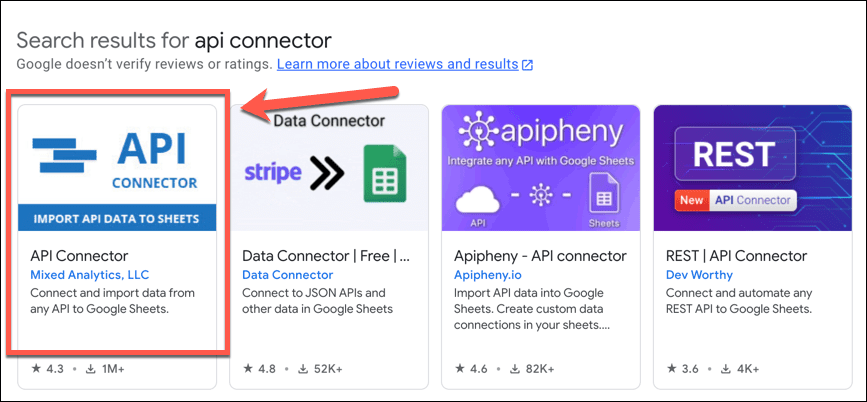 Google Sheets API-Connector