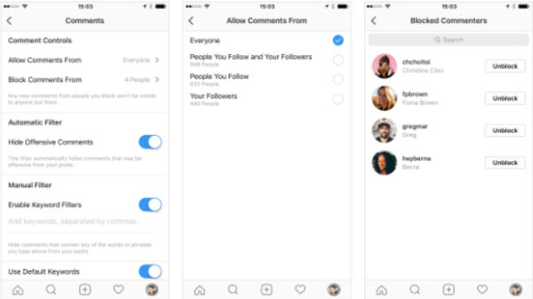 Instagram fügt neue Funktionen hinzu, mit denen Benutzer steuern können, wer Ihre Beiträge kommentieren kann.