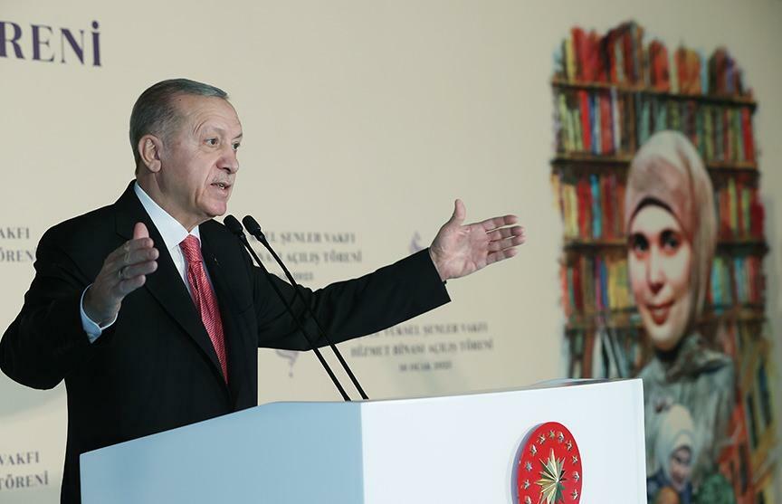Präsident Erdoğan sprach bei der Eröffnung der Şule Yüksel Şenler Foundation