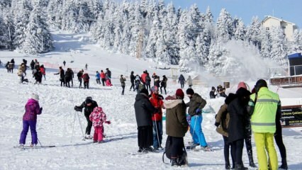 In Uludağ lag die Schneedicke über 1 Meter