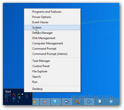 Windows 8 Power User-Menü