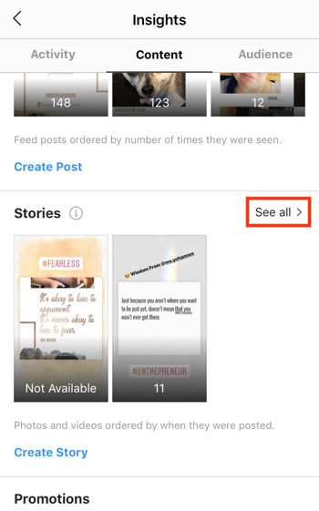 Anzeigen der ROI-Daten von Instagram Stories, Schritt 3.