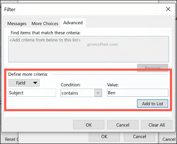 Erweiterte Regeln für die bedingte Formatierung in Outlook
