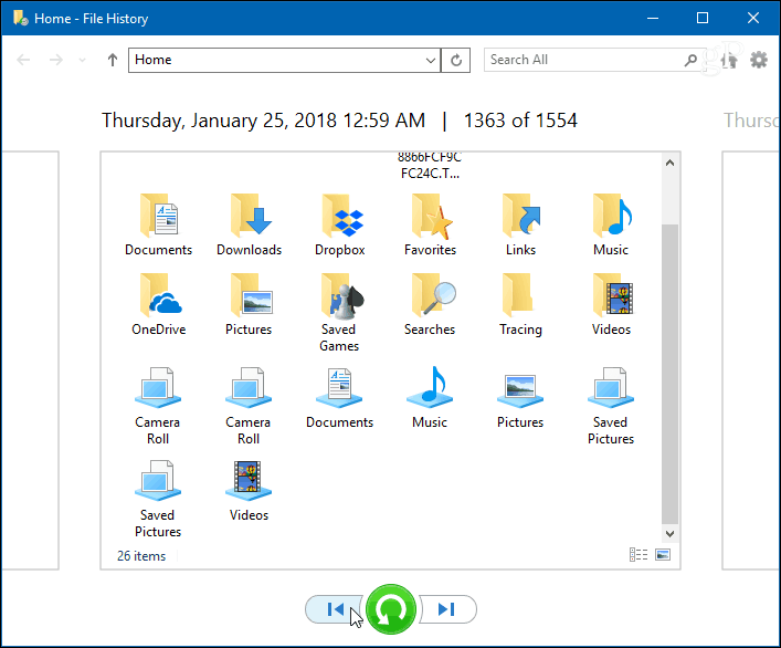 Windows 10-Dateiversionsverlauf