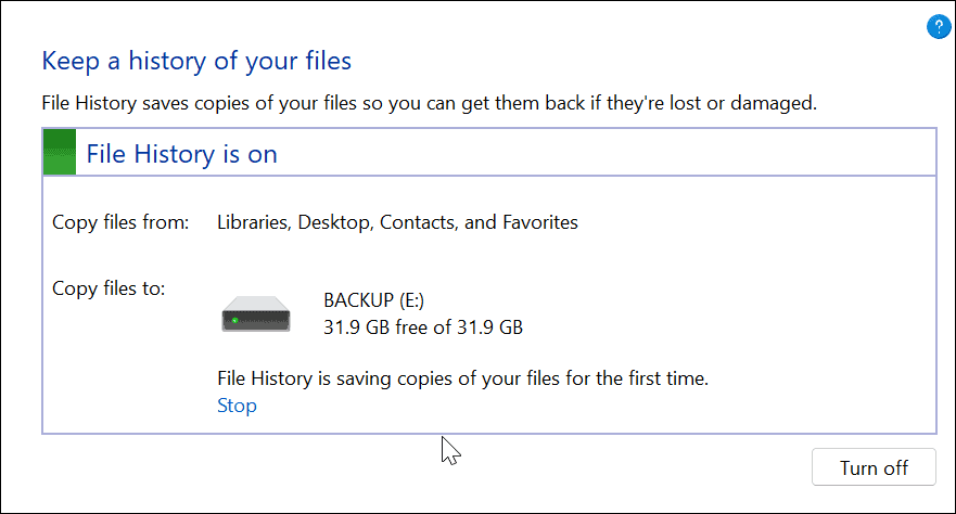 Dateiversionsverlauf unter windows 11 einrichten