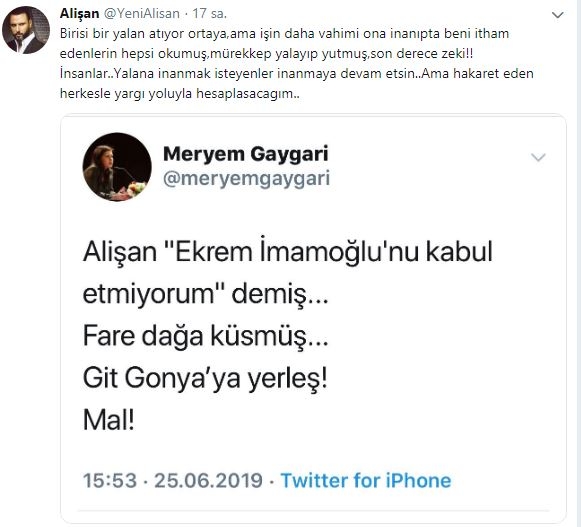 Starke Reaktion von Alişan: Ich werde sie alle an die Justiz schicken