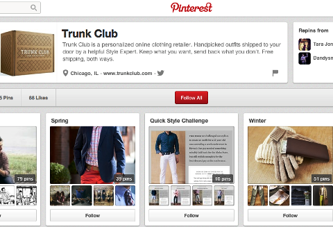 Trunk Club pinterest Profil