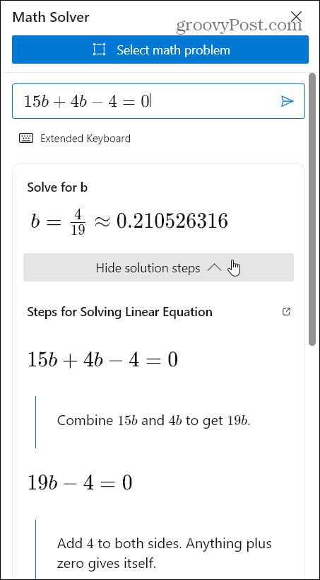 Math Solver Edge