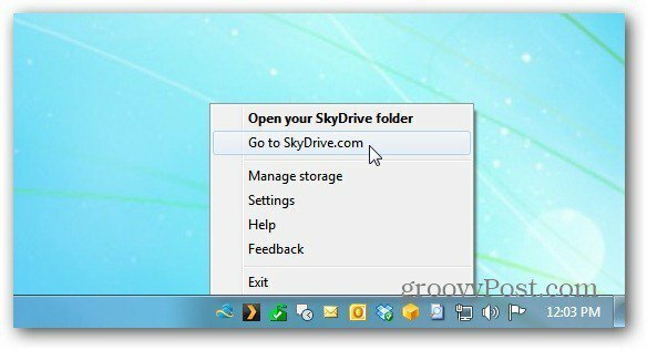 Gehen Sie zu SkyDrive