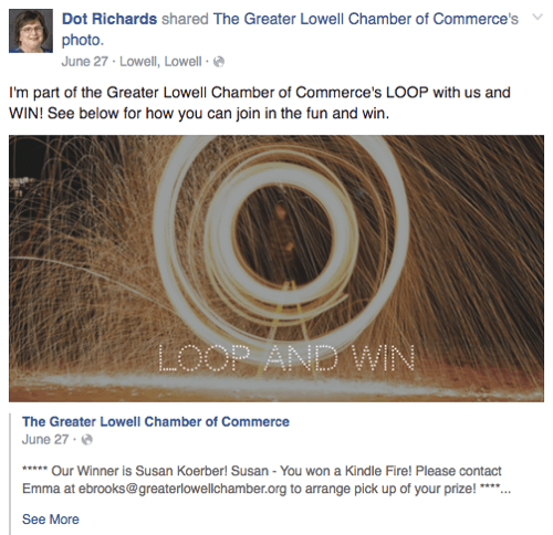 Werben Sie für Facebook Loop Werbegeschenk auf Profil