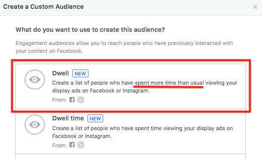  Mit Facebook können Sie jetzt Personen ansprechen, die mehr Zeit als gewöhnlich mit dem Anzeigen Ihrer Anzeigen verbracht haben.