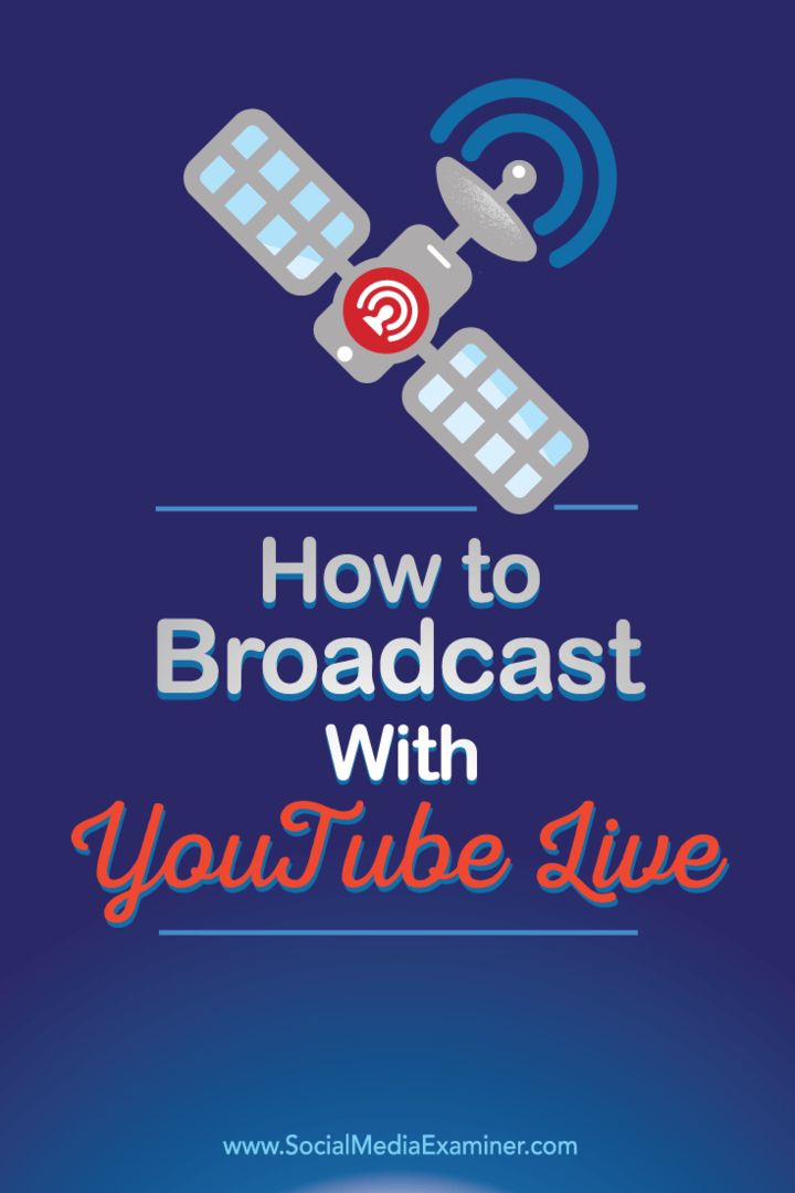 Tipps zum Senden von Videos mit YouTube Live.