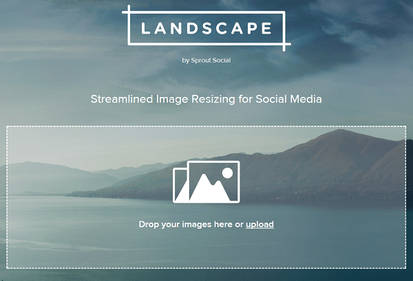 Schneiden Sie Bilder mit Landscape by Sprout Social zu und ändern Sie die Größe.