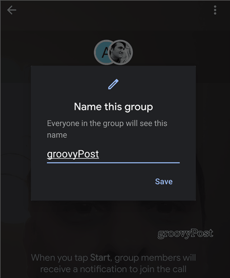 Name der Google Duo-Gruppe
