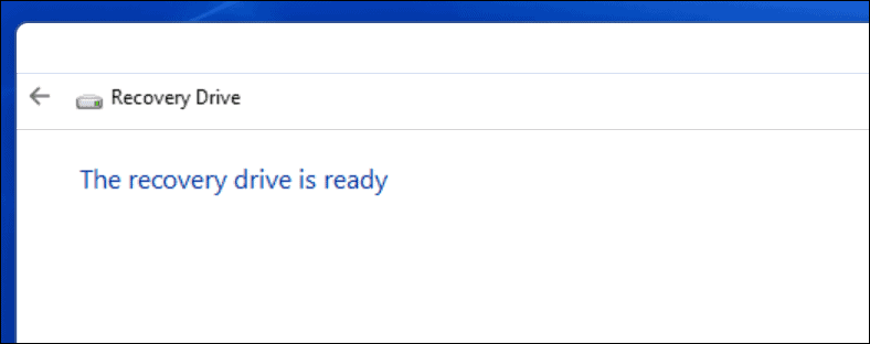 Wiederherstellung Laufwerk beendet Windows 11