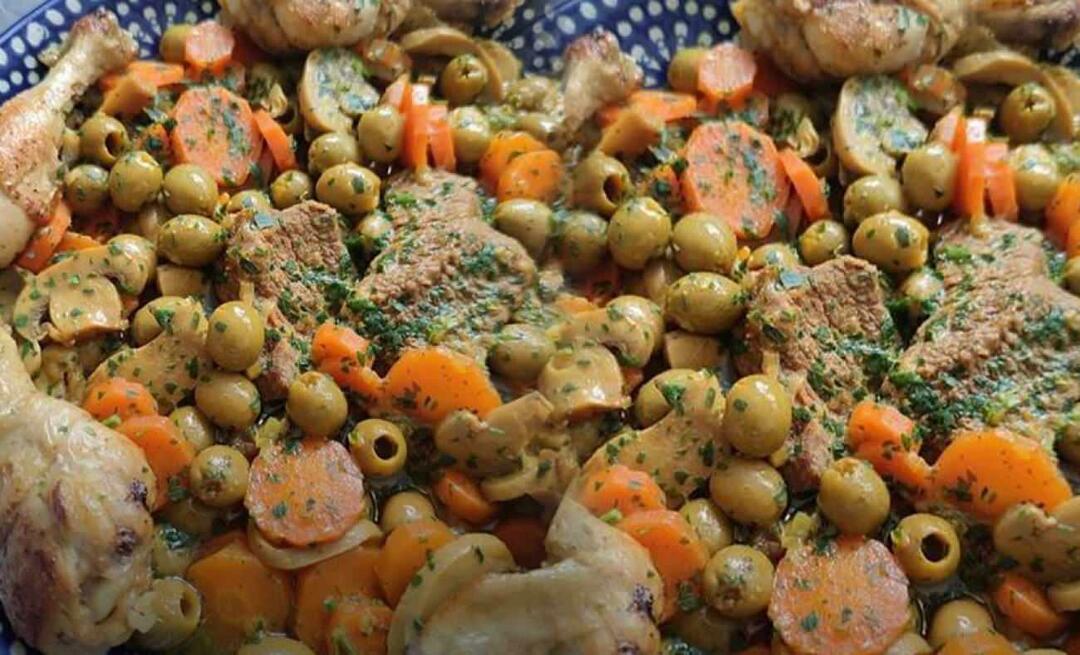 Wie macht man Hühnchen mit Oliven? Algeriens berühmtes Rezept für ein Oliven-Hühnchengericht!