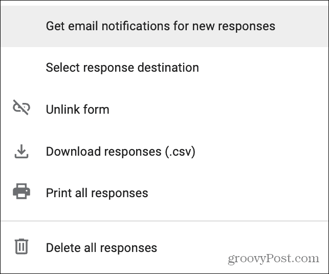 Google Forms-Antworten E-Mail-Benachrichtigung erhalten
