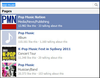 Facebook Pop Musik