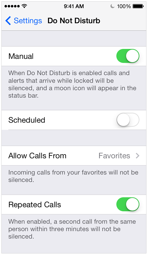 Mit der Einstellung iPhone nicht stören können Sie Texte blockieren.