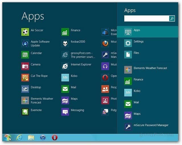 Windows 8: Rufen Sie das Startmenü wieder auf dem Desktop auf