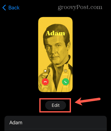 iOS-Kontaktposter bearbeiten