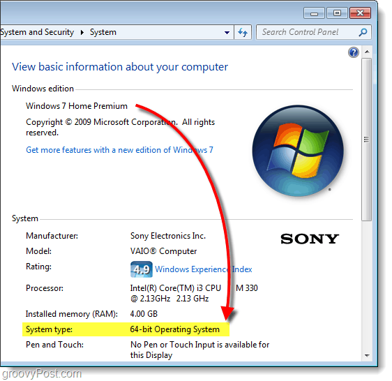 Finden Sie eine 64-Bit- oder 32-Bit-Version von Windows 7