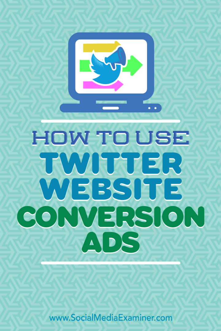 Tipps für den Einstieg in Anzeigen zur Conversion von Twitter-Websites.
