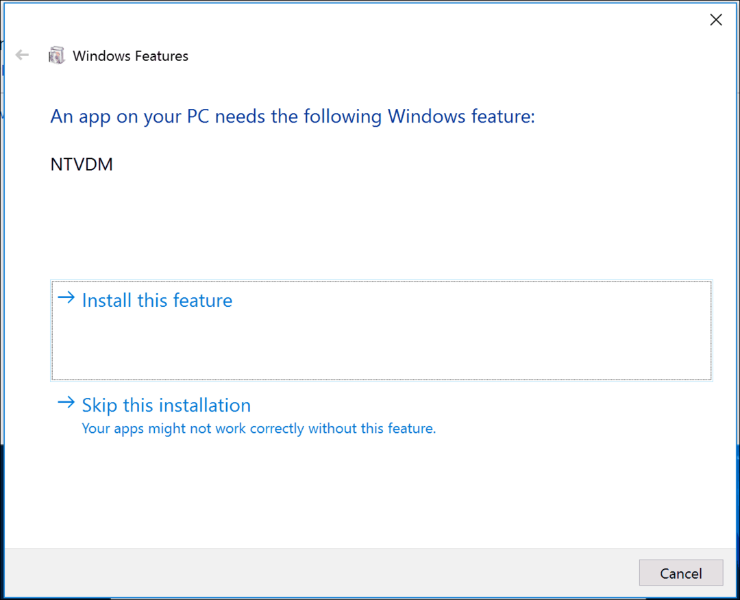 So aktivieren Sie die 16-Bit-Anwendungsunterstützung in Windows 10