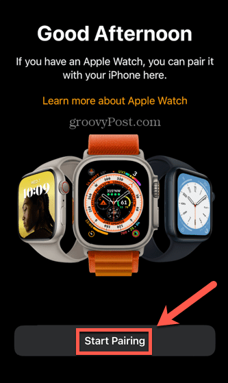 Apple Watch Pairing starten