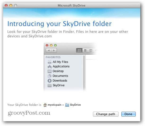 Mac SkyDrive-Standort