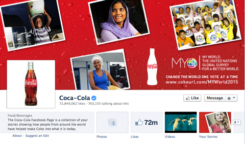 Coca Cola Facebook-Seite