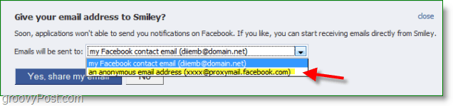 Facebook-E-Mail-Spam-Screenshot - Proxy ist nicht die Standardeinstellung