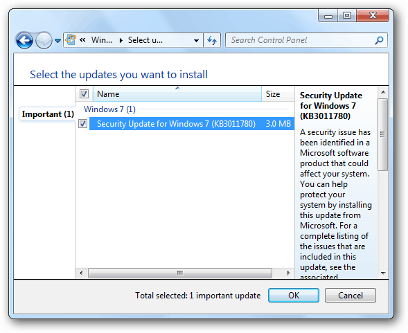 Microsoft Windows 7-Updates