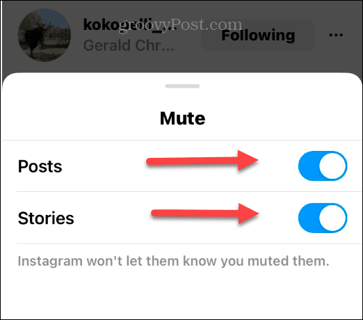 Jemanden auf Instagram stumm schalten