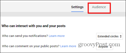Google+ veröffentlicht Zielgruppen mit Einschränkungen