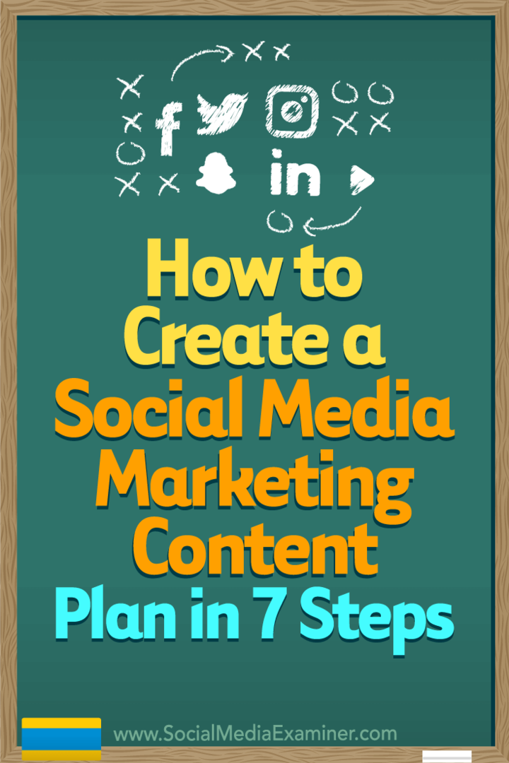 So erstellen Sie einen Social Media Marketing-Inhaltsplan in 7 Schritten: Social Media Examiner
