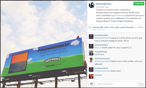 Ben und Jerrys Instagram-Wettbewerb