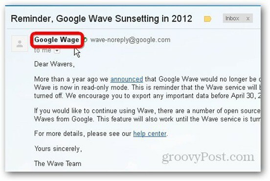 Google Wave winkt zum Abschied am 30. April