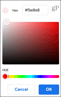 Wählen Sie eine benutzerdefinierte Farbe