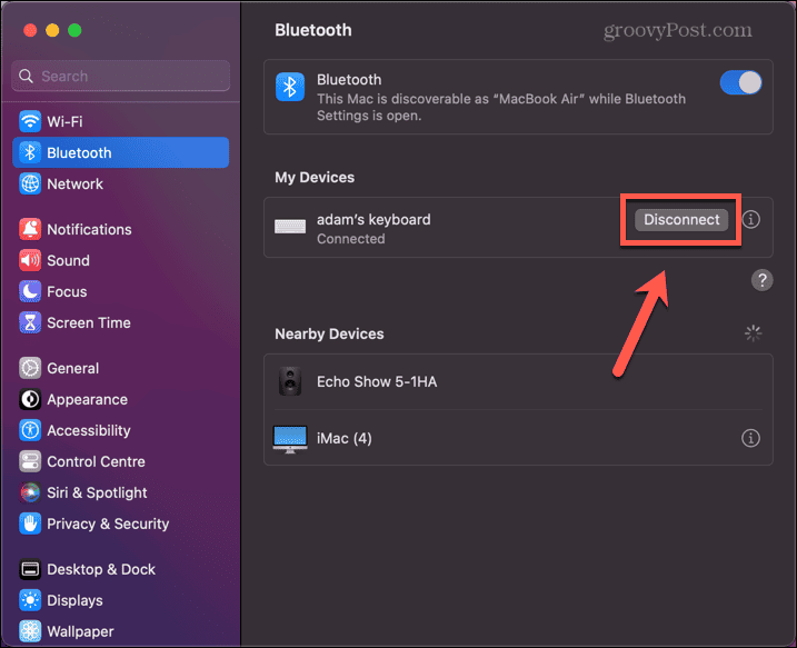 Mac trennt Bluetooth-Tastatur